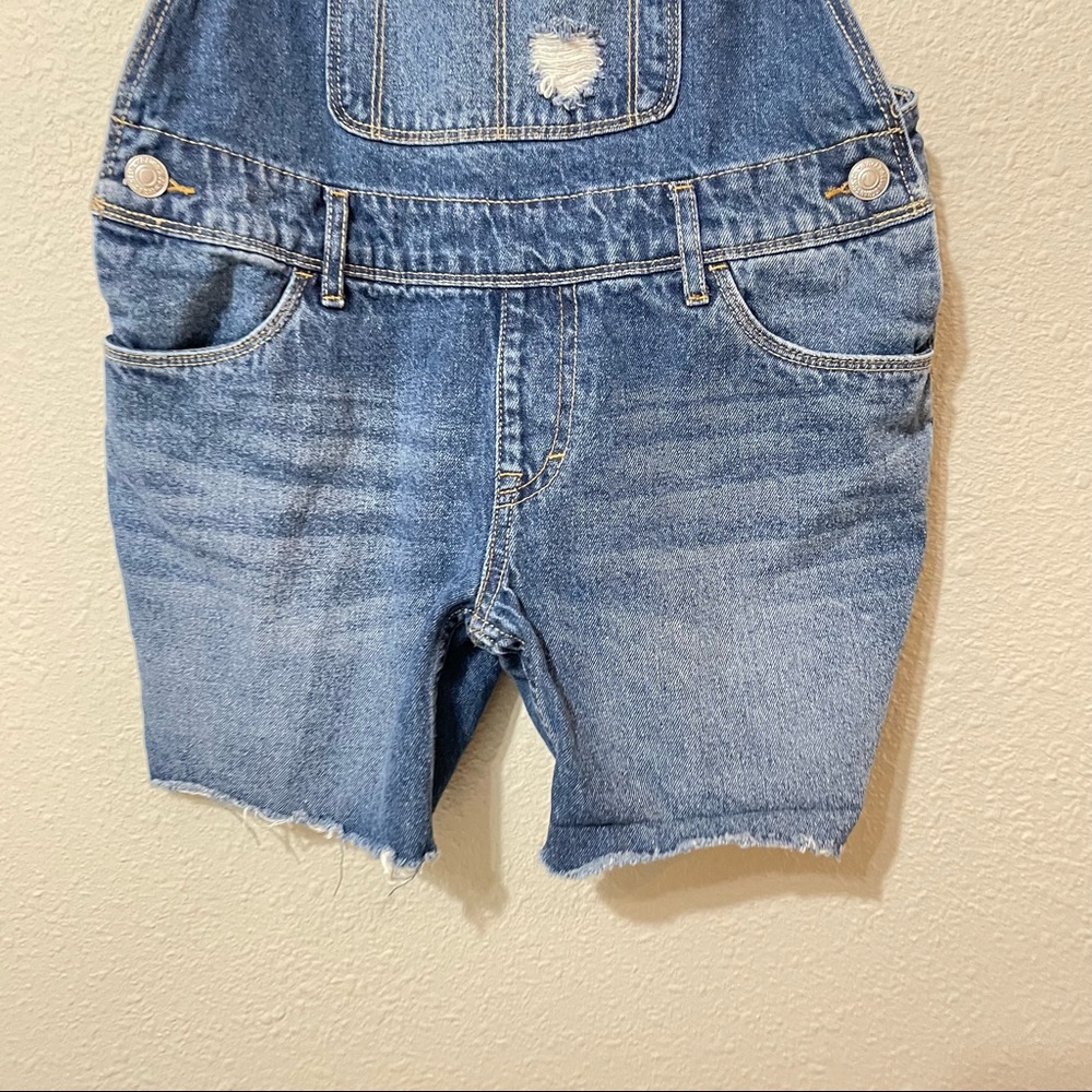 Levi’s Denim Shortall Overall Shorts Girls 14 EUC - Picture 3 of 10